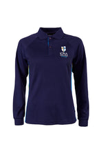 L/S Mesh Polo with Contrast Stripes