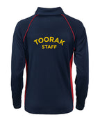 Ladies LS Super fine mesh polo with contrast panels and piping