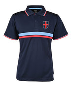 SS Mesh polo with contrast stripes