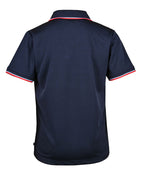 SS Mesh polo with contrast stripes