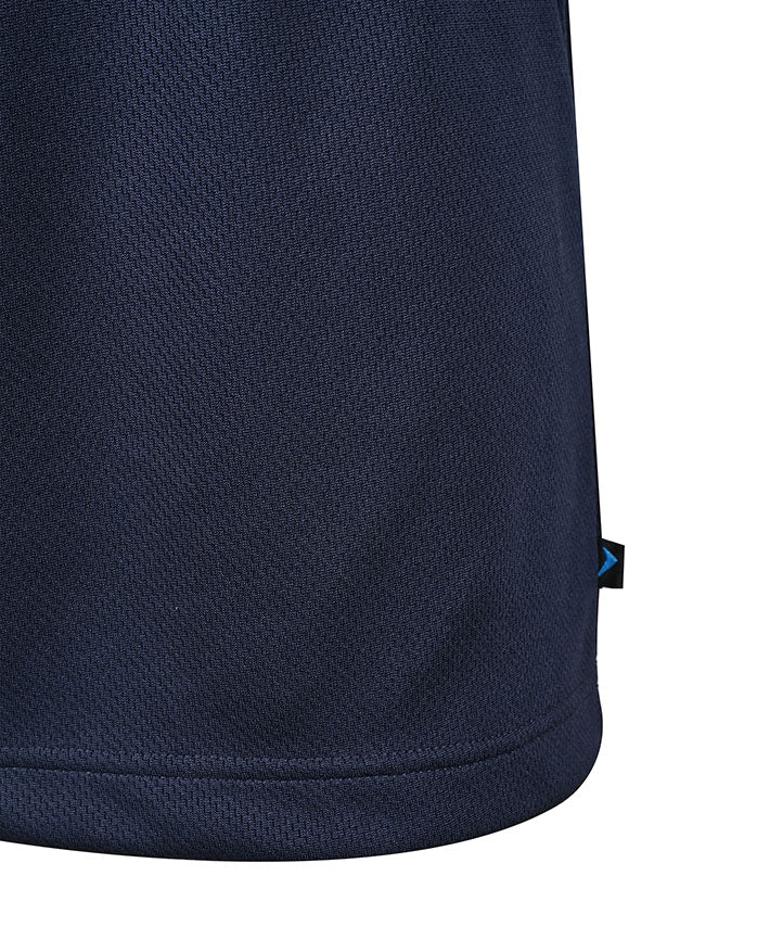 SS Mesh polo with contrast stripes