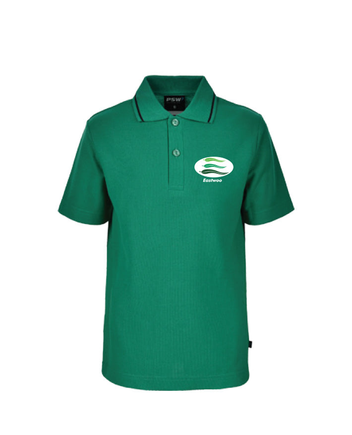 SS CB Mesh polo with single striped collar