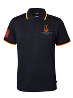 SS Mesh polo with stripe collar & armbands