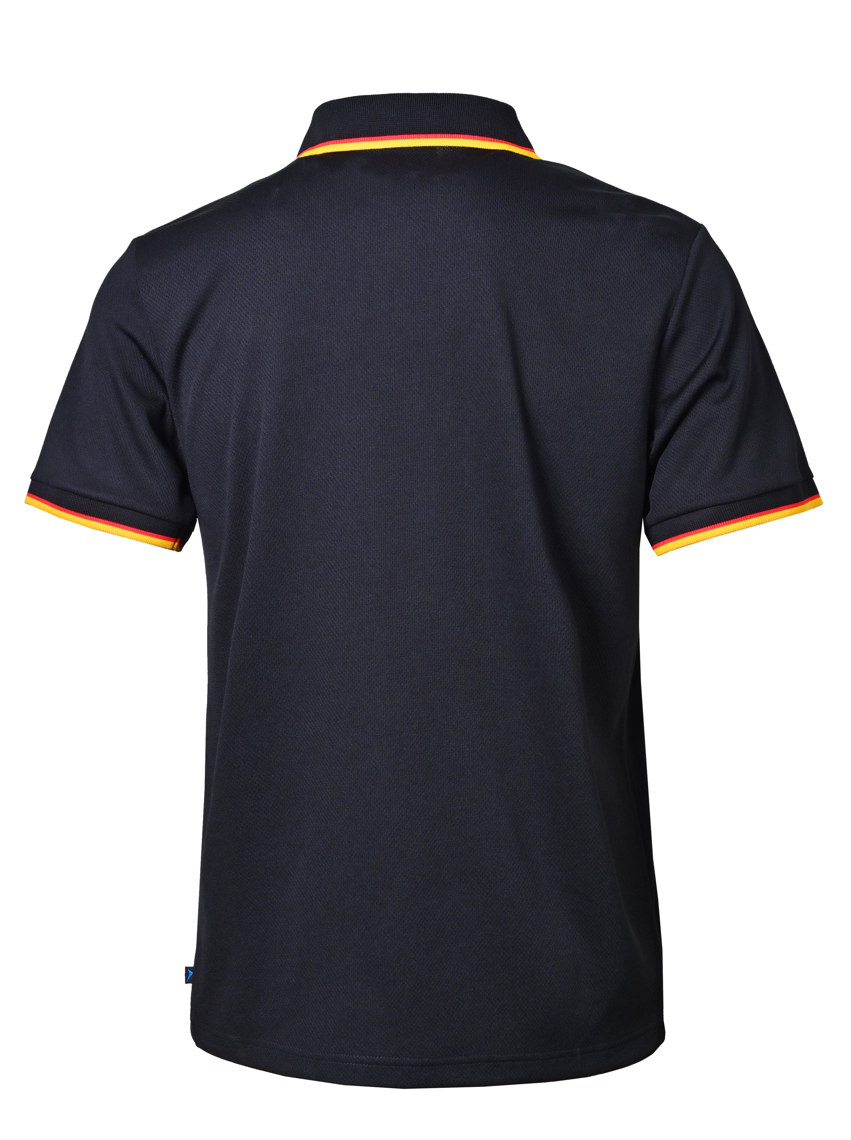 SS Mesh polo with stripe collar & armbands