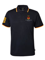 SS Mesh polo with stripe collar & armbands