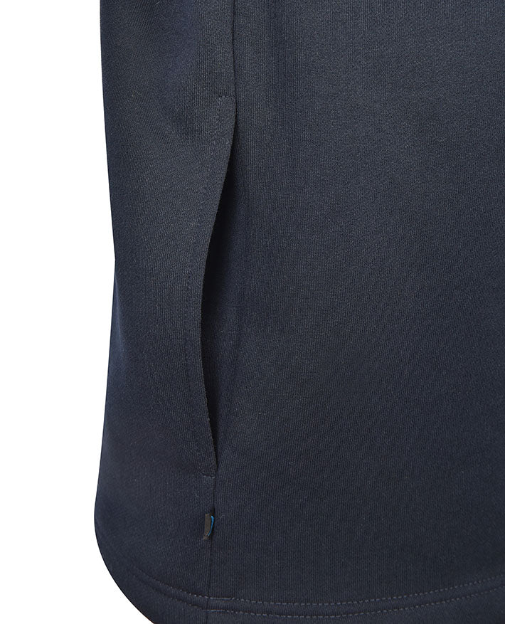 Fleece Rugby Windcheater-Contrast Sleeve Panels