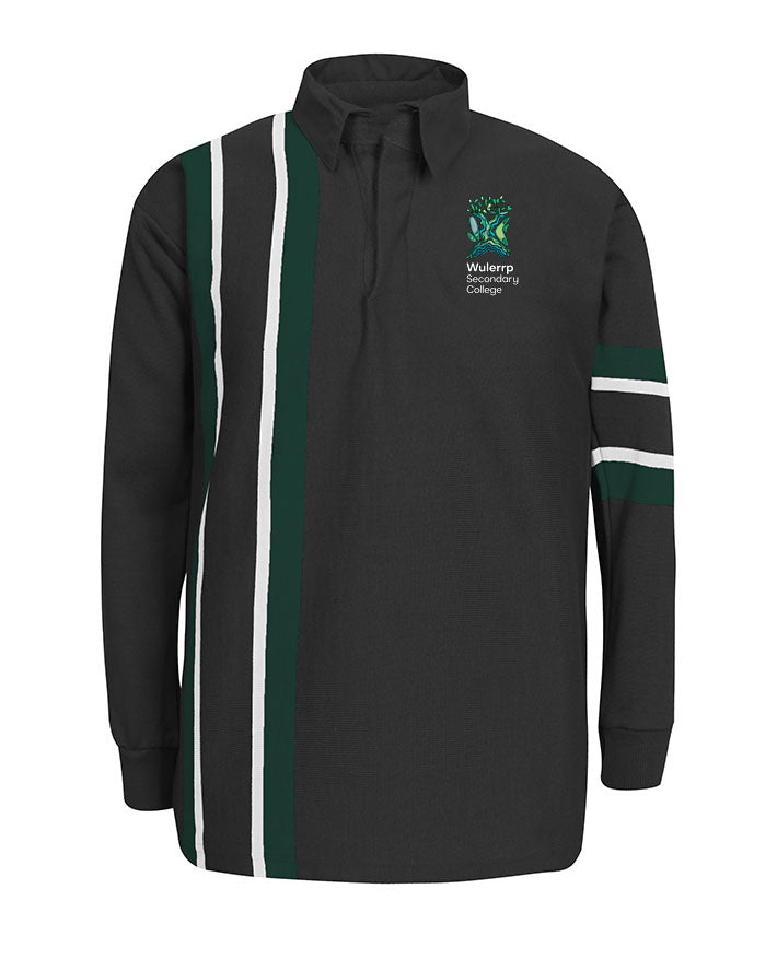 Rugby Jumper-Vertical Stripes & Armband