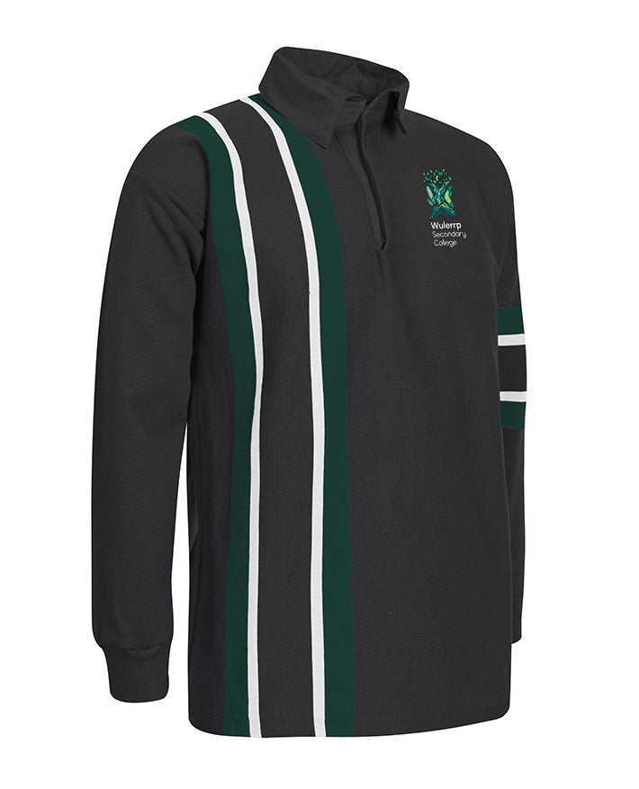 Rugby Jumper-Vertical Stripes & Armband