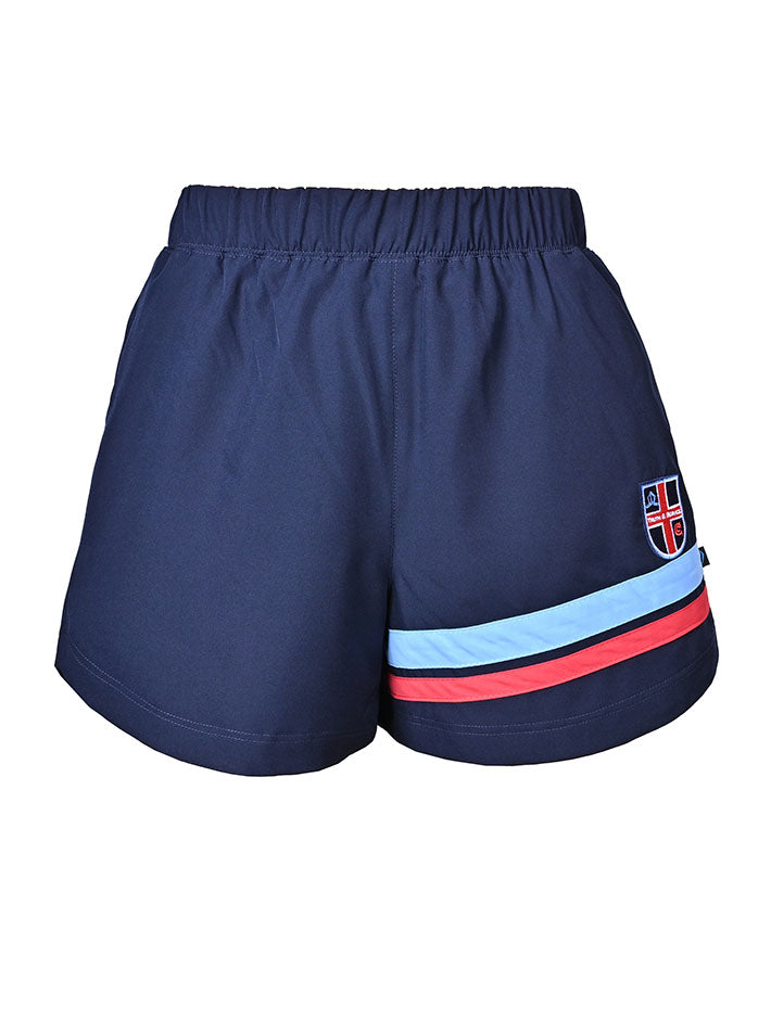 Ladies microfibre short with contrast stripes