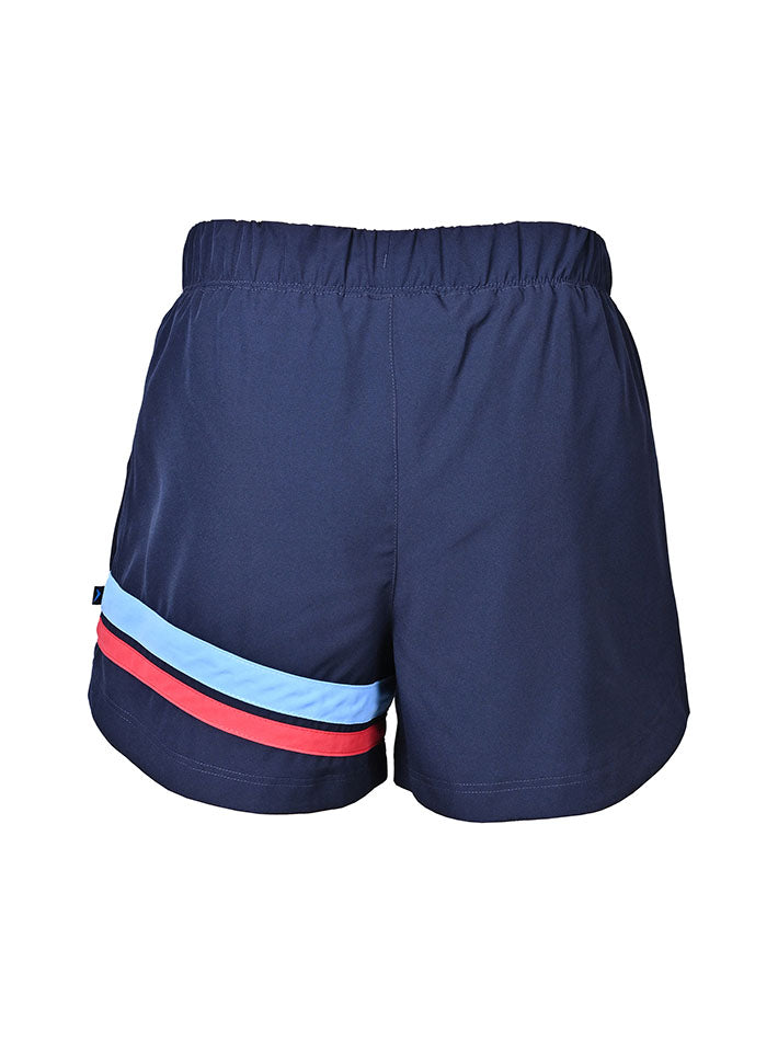 Ladies microfibre short with contrast stripes