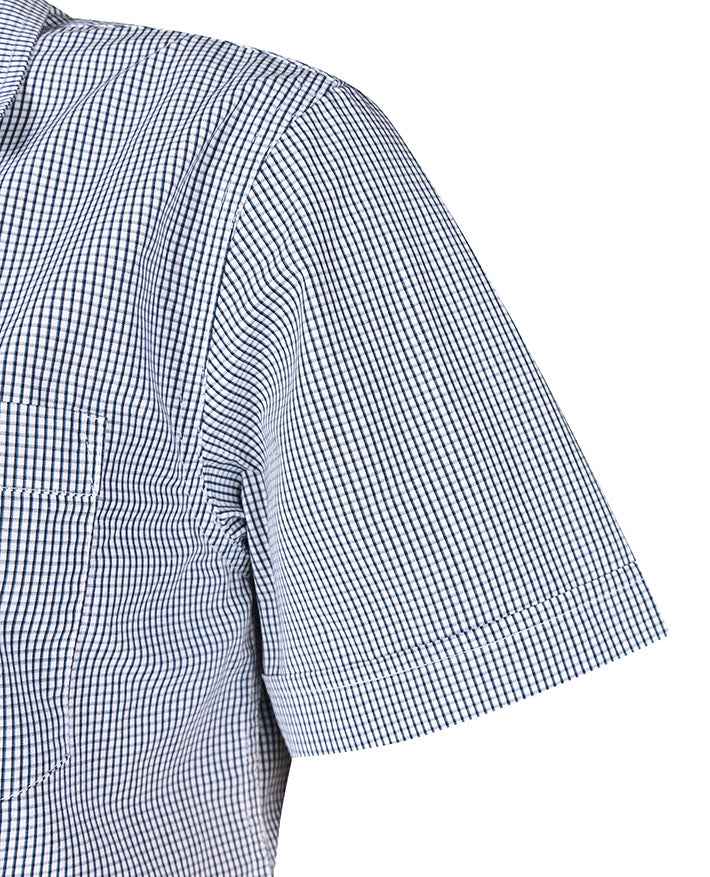 S/S Check Open Neck Shirt