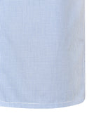 Short Sleeve Houndstooth Blouse - Peter Pan Collar