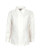 Long Sleeve Jacquard Blouse - Stand Collar