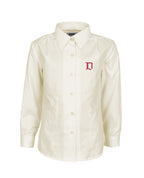 Long Sleeve Jacquard Blouse - Stand Collar