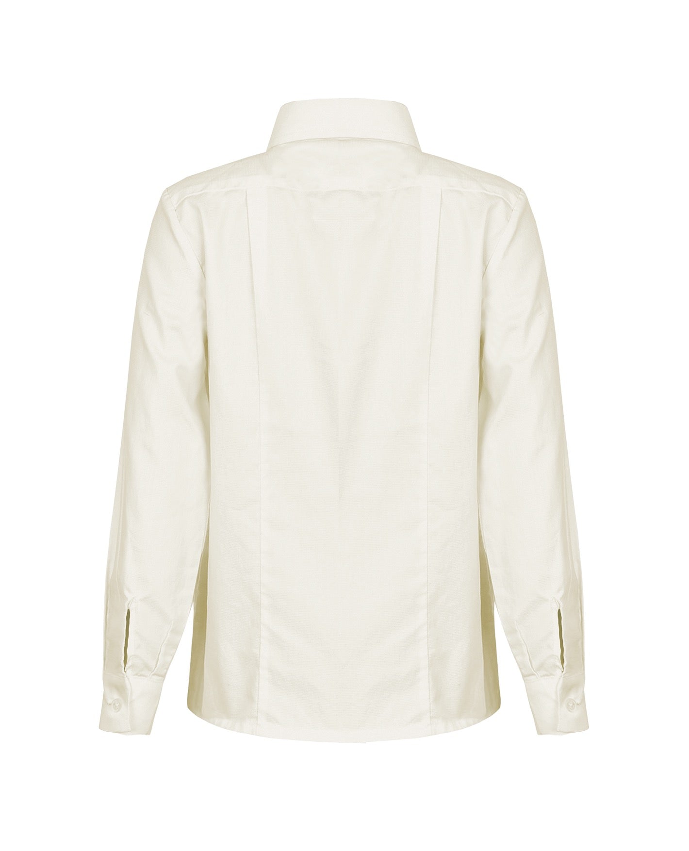 Long Sleeve Jacquard Blouse - Stand Collar