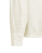 Long Sleeve Jacquard Blouse - Stand Collar