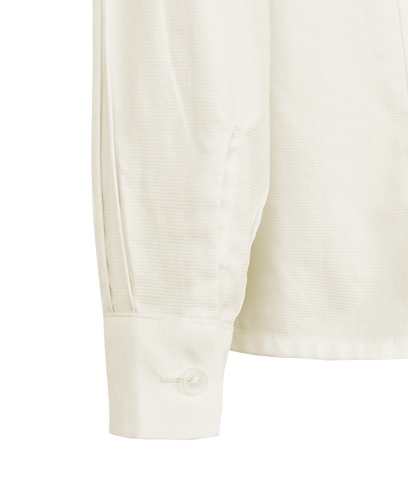Long Sleeve Jacquard Blouse - Stand Collar