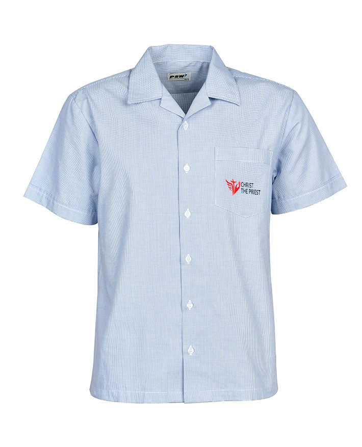 Short Sleeve Houndstooth Shirt