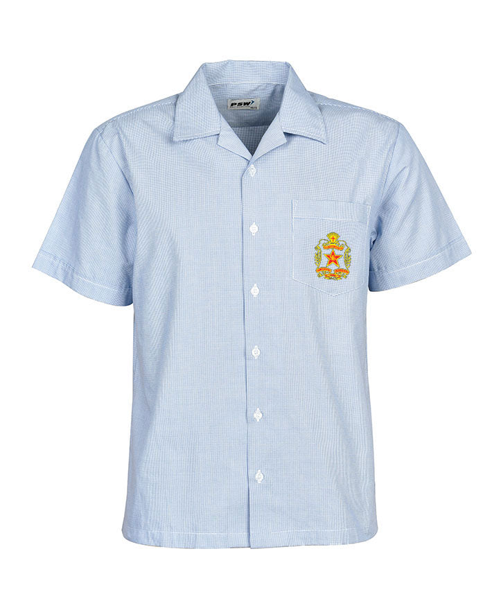 Short Sleeve Houndstooth Shirt