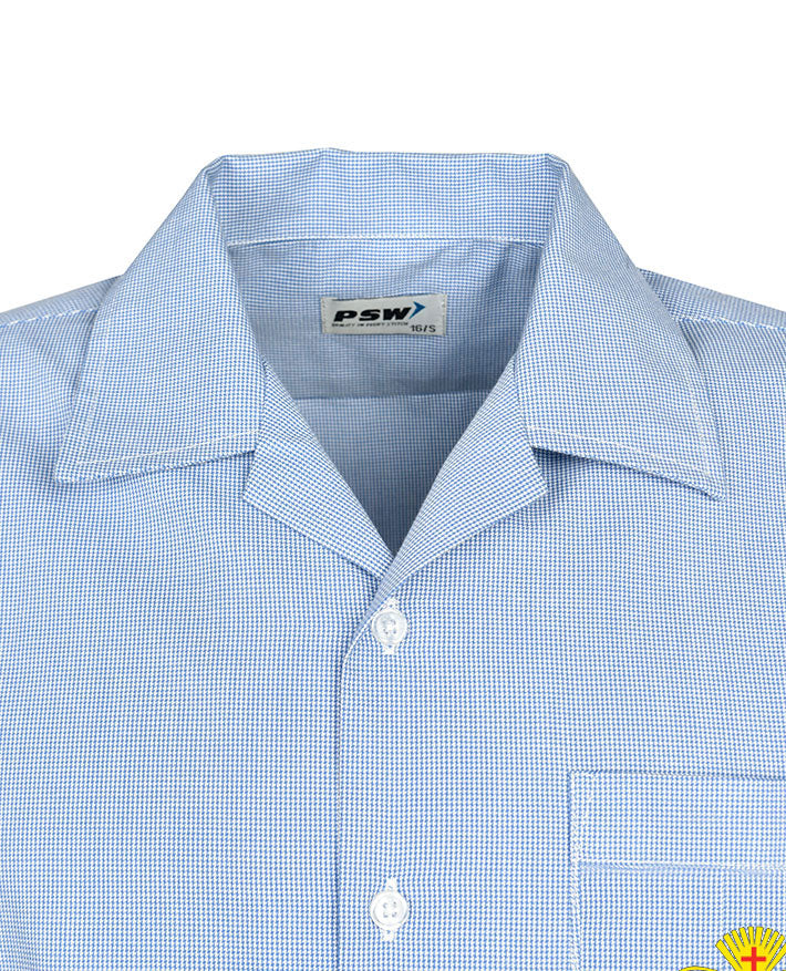 Short Sleeve Houndstooth Shirt