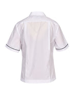 Poplin SS Blouse with piping