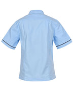 Poplin SS Blouse with piping