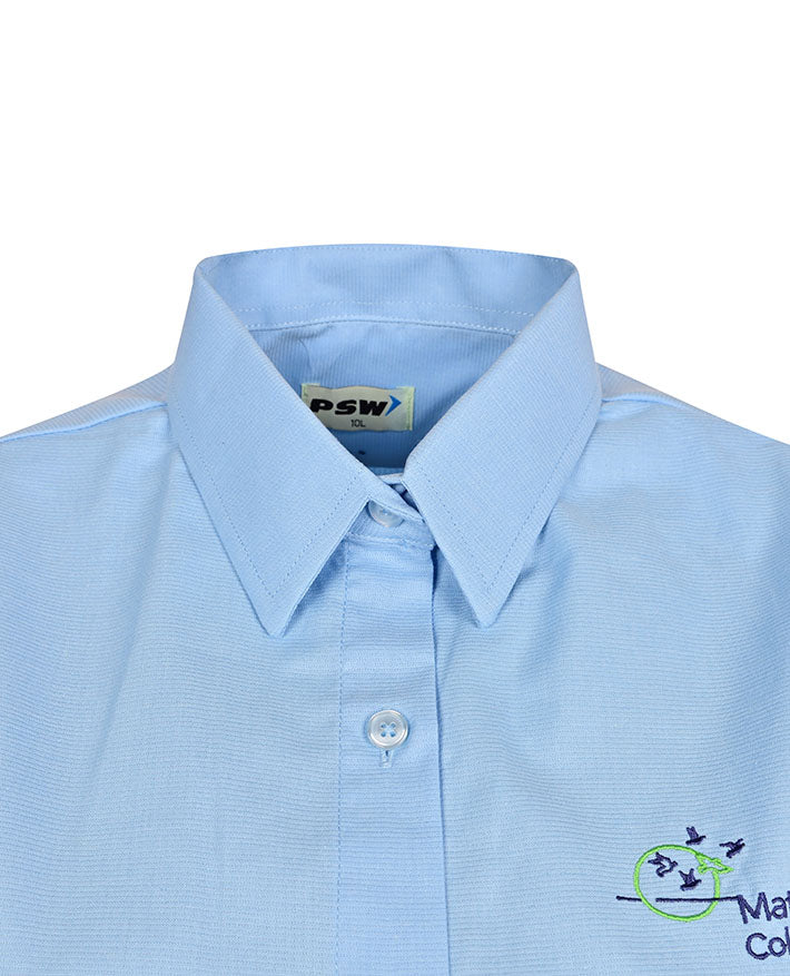 Poplin SS Blouse with piping