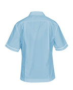 Poplin SS Blouse with piping