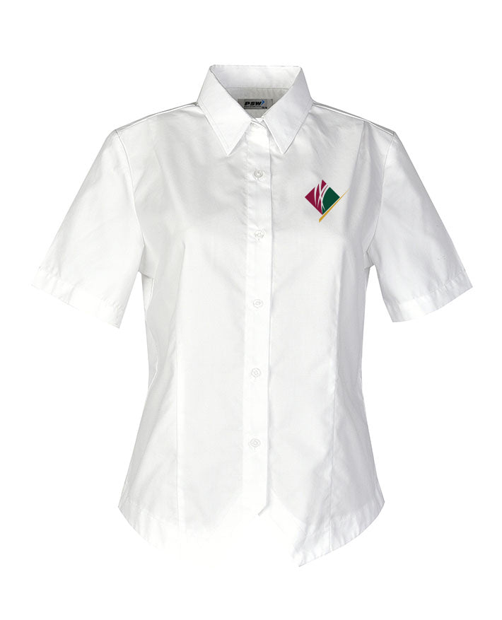 Short Sleeve Jacquard Blouse