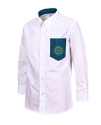 LS shirt with contrast pocket and piping