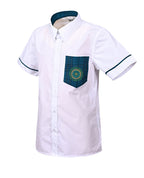 SS shirt with contrast pocket and piping