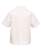 S/S Blouse Peter Pan Collar & Peaked Front