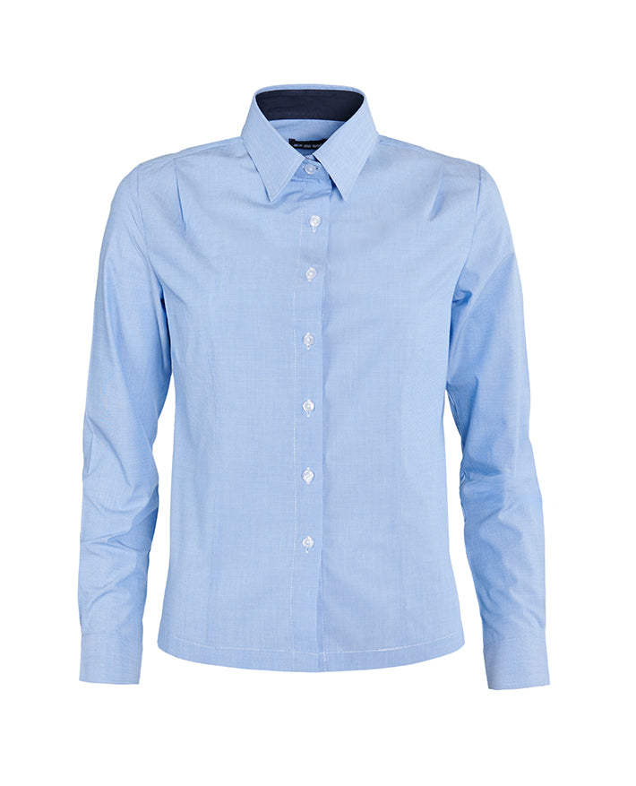 L/S Blouse - Contrast Inner Neck