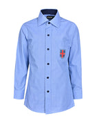 LS shirt with contrast inner neck & placket 150gsm winter weight