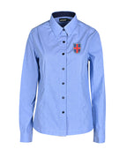 LS Blouse with contrast inner neck & placket 150gsm winter weight
