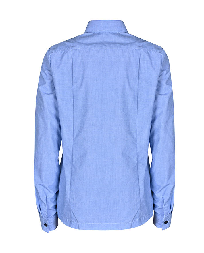 LS Blouse with contrast inner neck & placket 150gsm winter weight