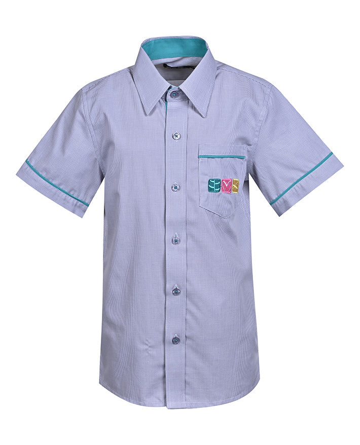 SS Shirt with Contrast inner collar and pipings