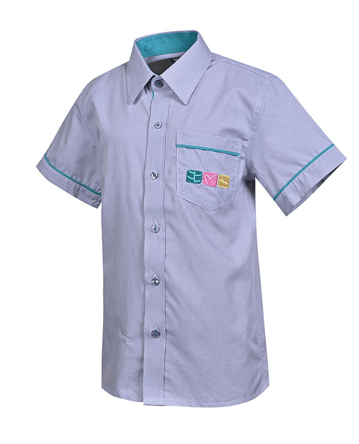 SS Shirt with Contrast inner collar and pipings