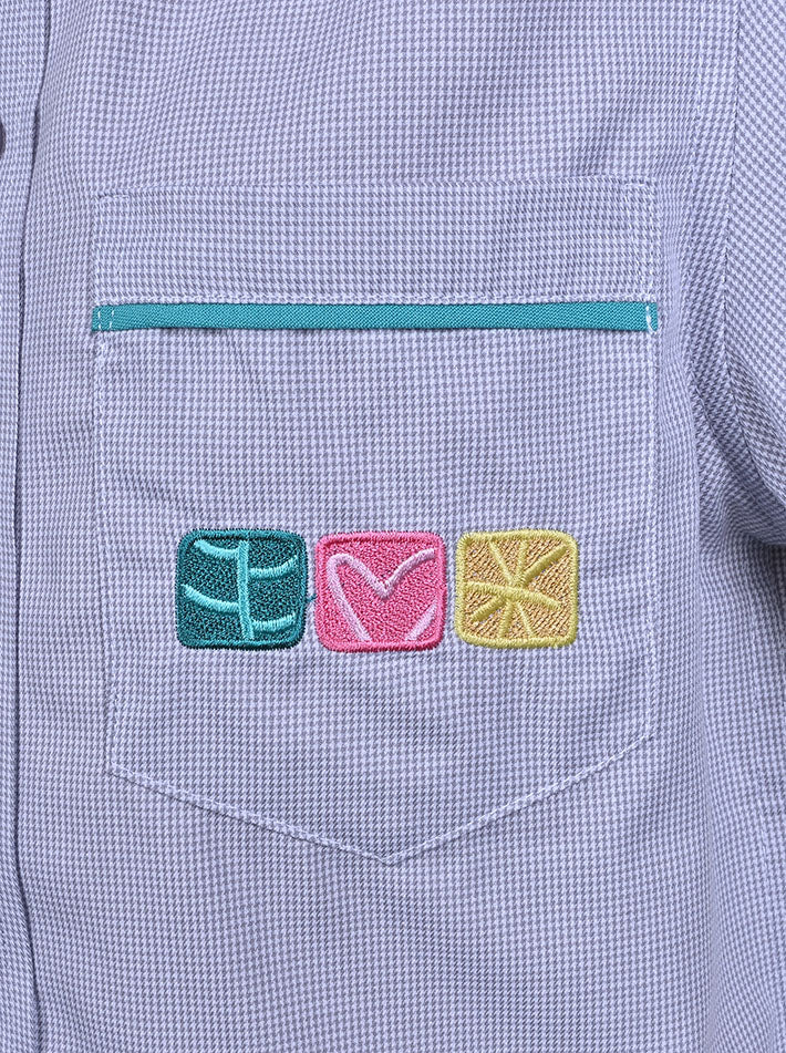 SS Shirt with Contrast inner collar and pipings