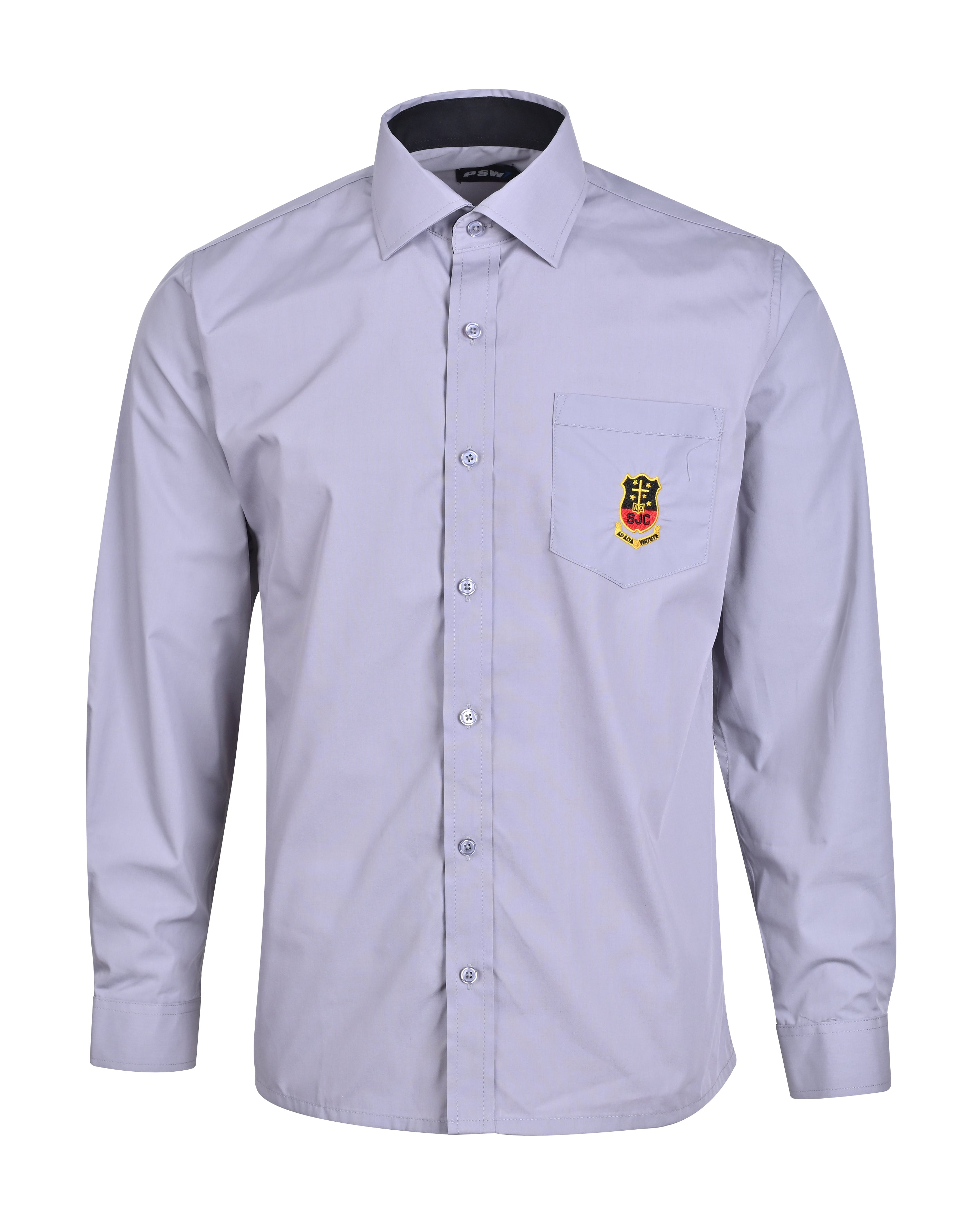 LS Shirt contrast inside neck & placket