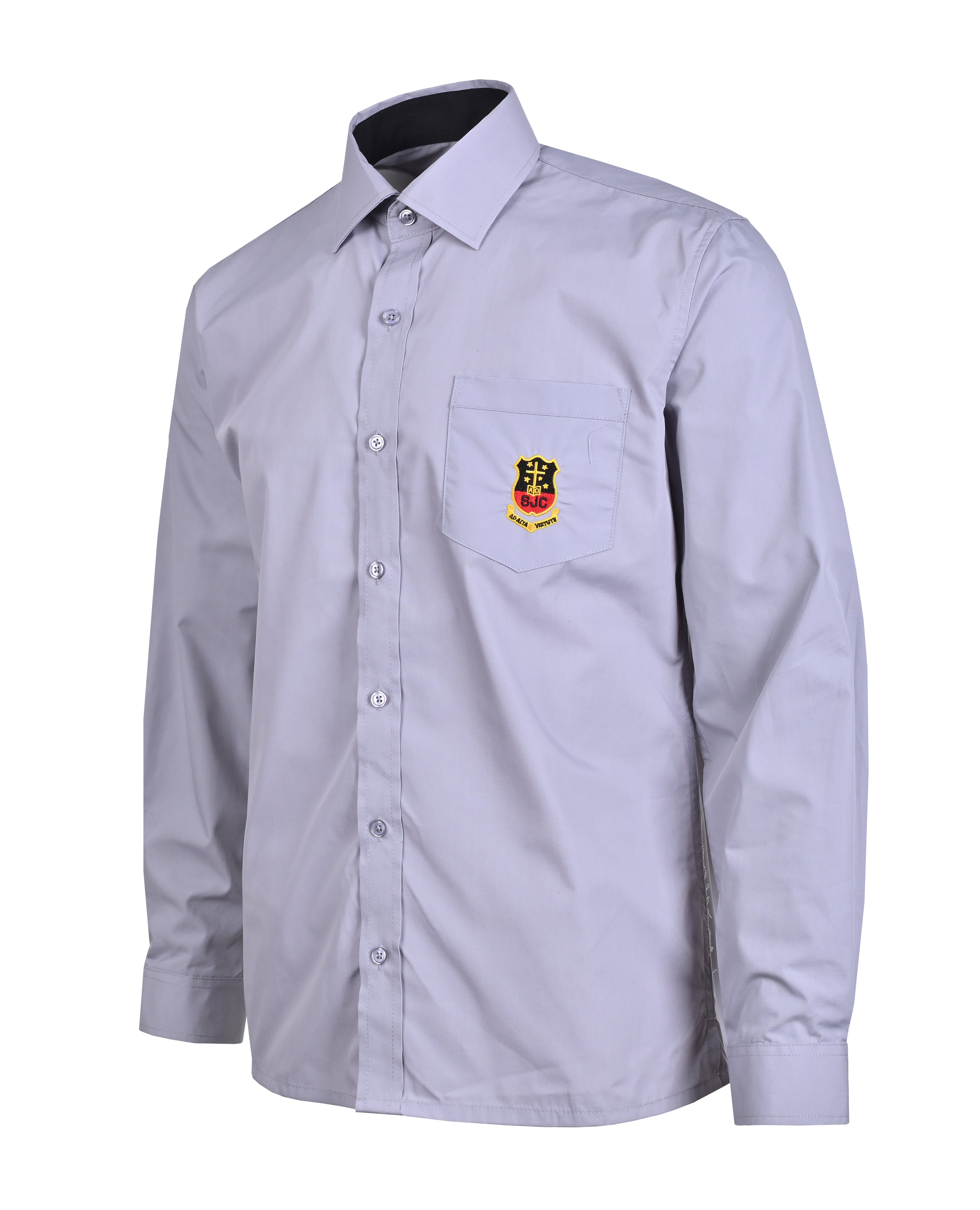 LS Shirt contrast inside neck & placket