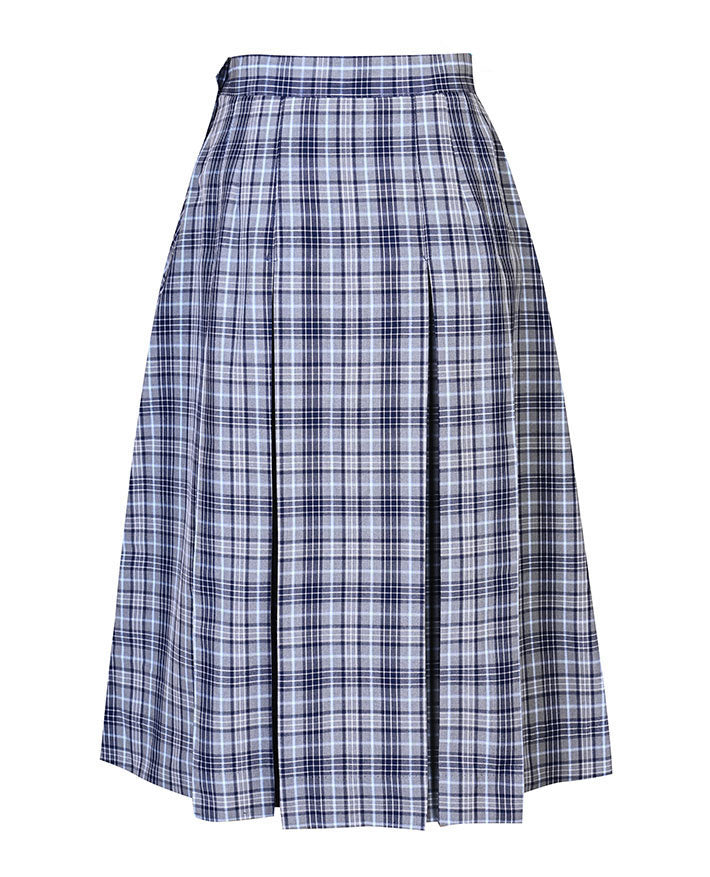 Winter calf length check skirt