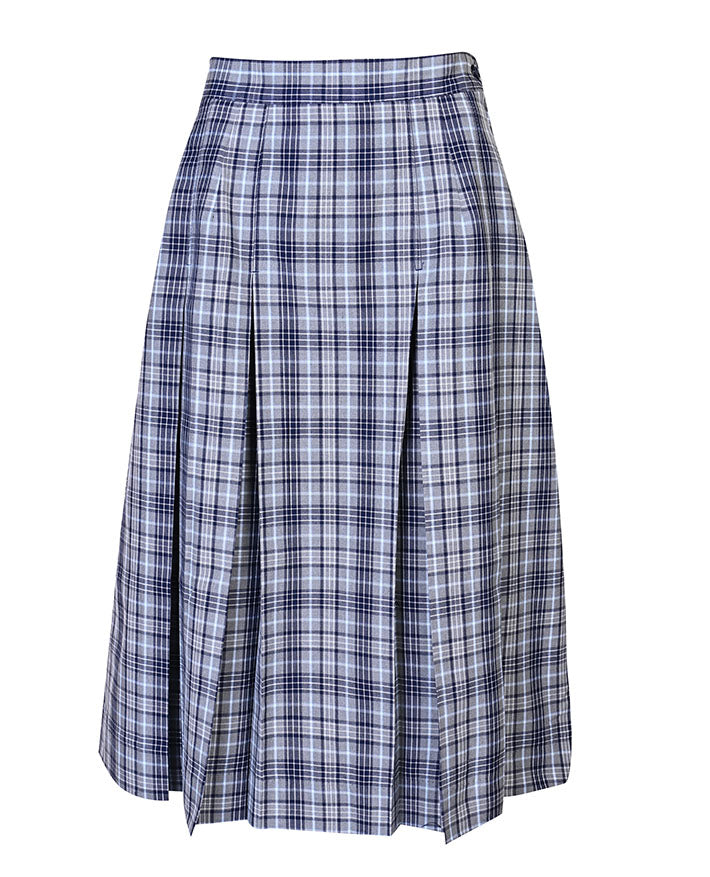 Winter calf length check skirt
