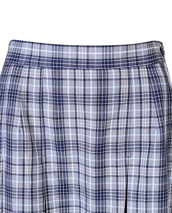Winter calf length check skirt