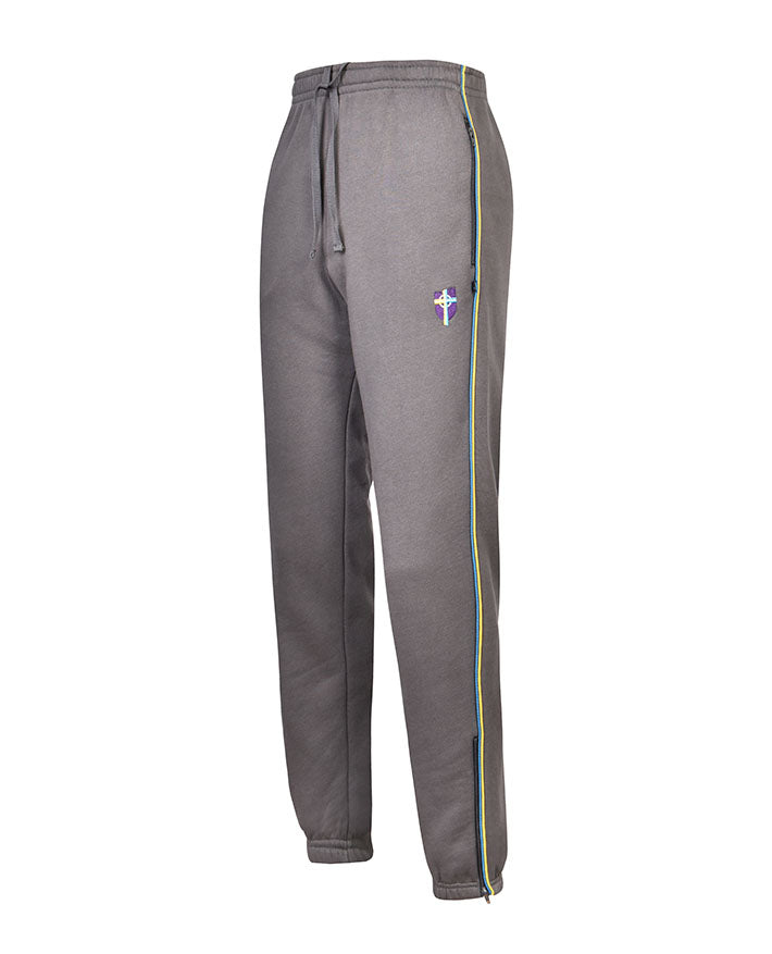 Zip leg Track pant with Double piping