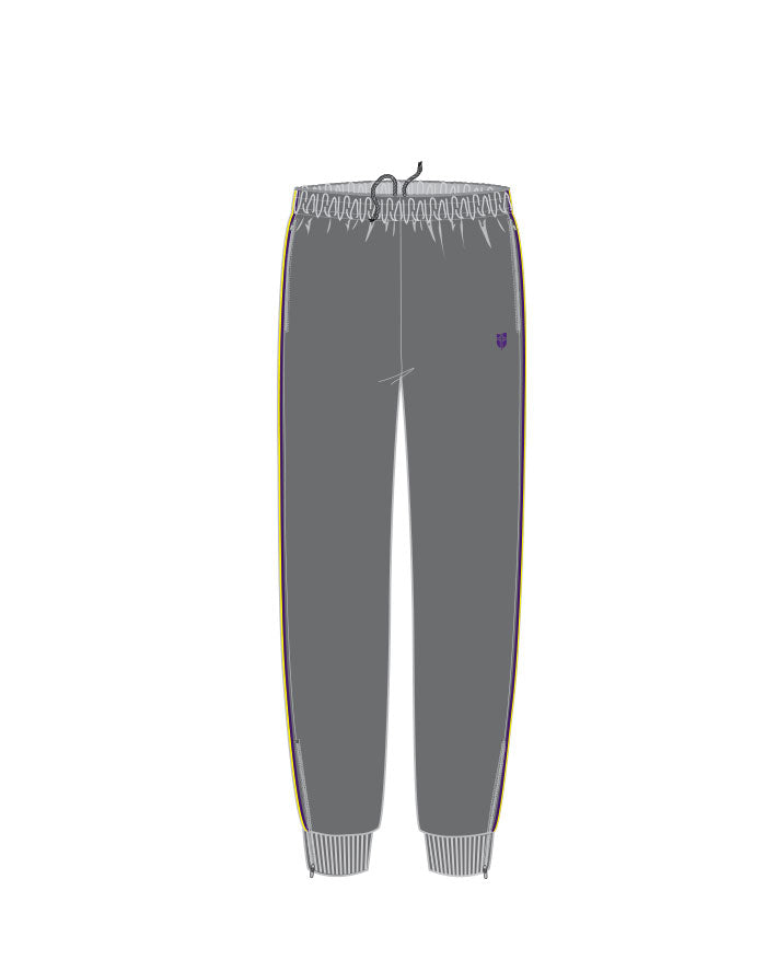 UNISEX Trackpant with double piping, zip and elastic ankle