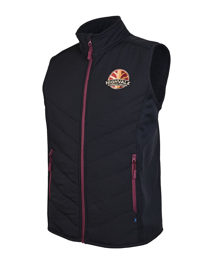 Unisex Vest padded front with knit bonded back