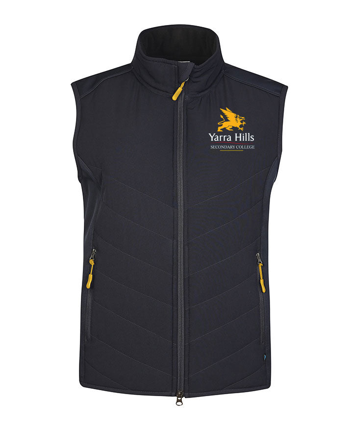 Unisex Vest padded front with Contrast zip