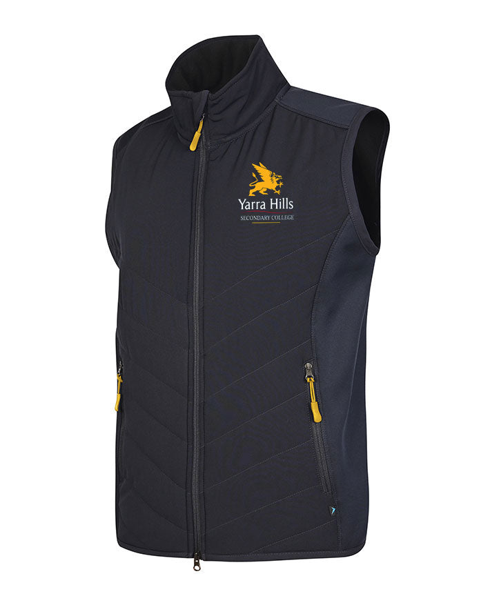 Unisex Vest padded front with Contrast zip