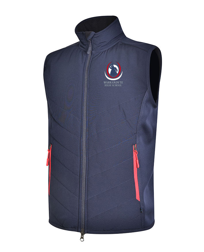 Puffa Vest with Contrast Zip Pockets